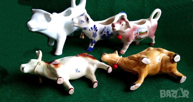 Винтидж крави канички за сметана със звънец, колекционерски декор за селска къща, , снимка 9 - Други ценни предмети - 45285431