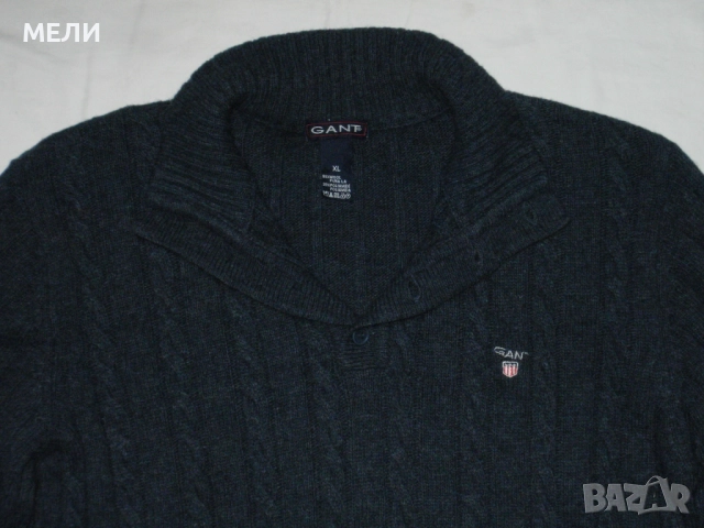 GANT мъжки зимен пуловер вълна XL, снимка 3 - Пуловери - 52803799