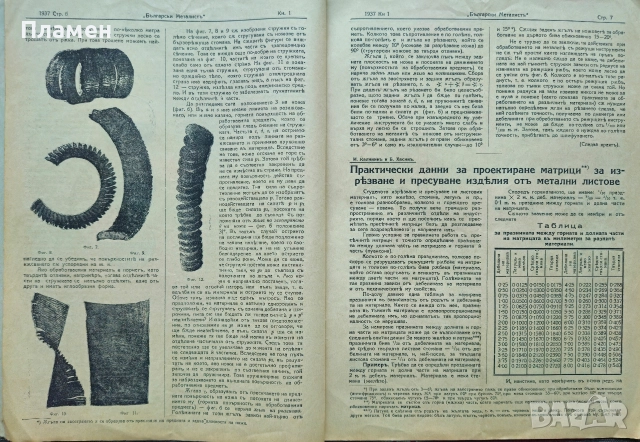 Български металистъ. Год.1: Бр. 1, 2, 3 /1937, Бр. 10 / 1940, Бр. 3, 7, 10 / 1942, снимка 3 - Антикварни и старинни предмети - 52837712