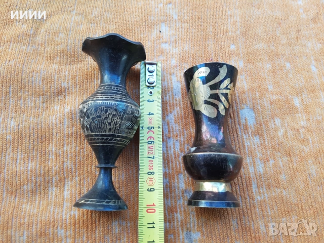 Ваза месингова 2 бр, снимка 2 - Антикварни и старинни предмети - 53639358