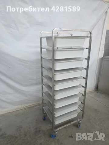 Немска спомагателна работна количка с легени за продукти, снимка 2 - Други машини и части - 53972149