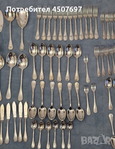 Луксозни Посребрени прибори за хранене Christofle Albi 126 Части., снимка 4 - Прибори за хранене, готвене и сервиране - 53056684