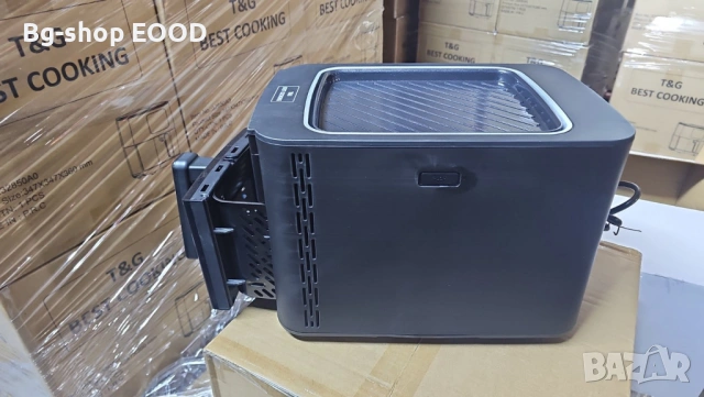 ПРОМО!! Фритюрник Air Fryer с Грил T& G Best Cooking 32852A, 2в1, 4.3L, 1500+500W, снимка 14 - Фритюрници - 54053589