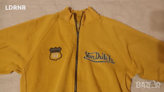 Мъжко горнище Von Dutch - размер XXXL - жълто , снимка 3 - Суичъри - 46345179