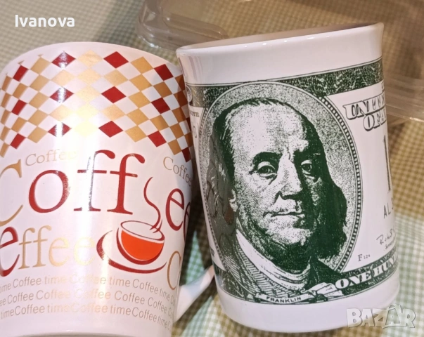 Чаша порцеланова със снимка 100 долара за чай, кафе, снимка 2 - Чаши - 53331637