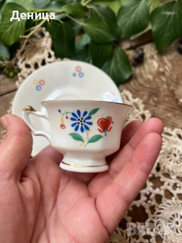 Бонбонски сет за късо кафе Eschenbach Bavaria 1931  Art Deco Вместимост-50 мл  Цена-10€ /19.56 лв, снимка 6 - Чаши - 53311135