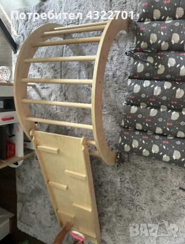 Mood Арка-люлка+пързалка и рампа за катерене + възглавница, снимка 4 - Детски люлки - 53845196