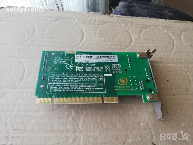 Digium Wildcard TE122 Single Span PCI Card+ECHO MODULE, снимка 9 - Мрежови адаптери - 47124022