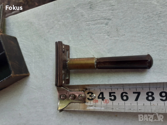 Стара английска самобръсначка бакелит и бронз, снимка 6 - Антикварни и старинни предмети - 53327953