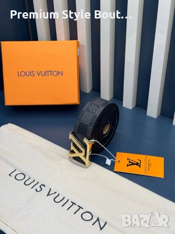 Колани Louis Vuitton от естествена кожа в кутия 3см, снимка 6 - Колани - 53933837