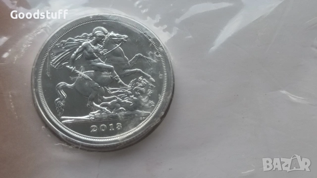 20 паунда 2013, сребро 999, Великобритания UNC,20 pounds, Свети Георги, снимка 7 - Нумизматика и бонистика - 53497021