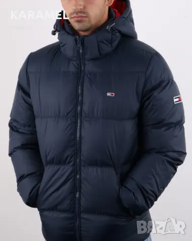 TOMMY HILFIGER Пухено яке в синьо, S, снимка 1 - Якета - 48252999