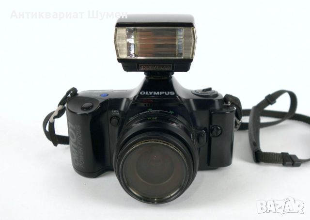 Фотоапарат Olympus OM101 Power Focus 35мм + Аксесоари, снимка 2 - Фотоапарати - 46361794