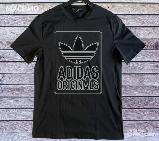 Спортно елегантна тениска Adidas в черно , снимка 1