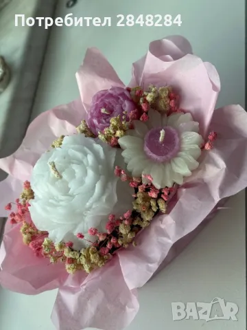 Букети от соев восък, снимка 10 - Подаръци за жени - 47330344