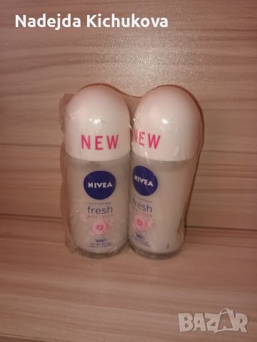 2 броя ролон за подмишници Nivea fresh Rose Touch.Двата броя за 8 лв., снимка 1 - Козметика за тяло - 46703292