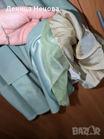 Официална рокля, къса рокля, рокля за сватба, зелена рокля, снимка 5 - Рокли - 52704742