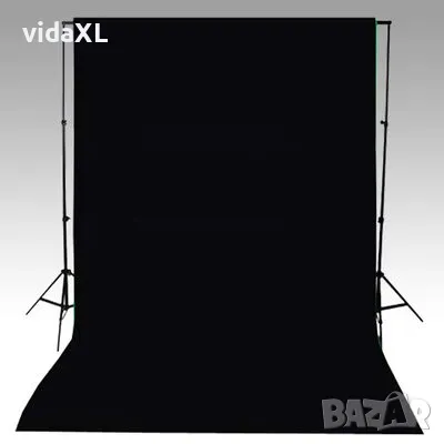 vidaXL Фотографски фон, памук, черен, 600х300 см(SKU:190009), снимка 2 - Други стоки за дома - 49182193