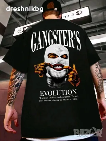 Мъжка тениска Gangster's Evolution , снимка 1 - Тениски - 47005961