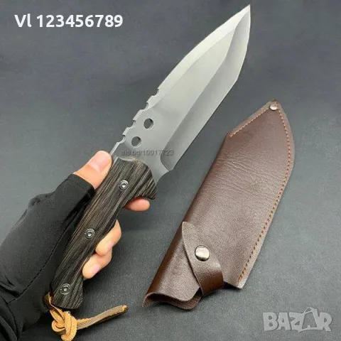Висококачествен ловен нож 145х270, кожен калъф