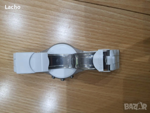 Swatch Full-Blooded White Skull SVCW4000AG – Irony Diaphane Chrono, 43mm, Swiss Made, снимка 8 - Мъжки - 53624026