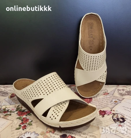 Анатомични чехли със стелки от естествена кожа 🍒, снимка 2 - Чехли - 51078018