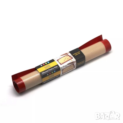 Подложка за месене и точене силиконова NoStik 38.5x58.5см., Червена граница/кафяв интериор, в кутия, снимка 3 - Аксесоари за кухня - 50622903