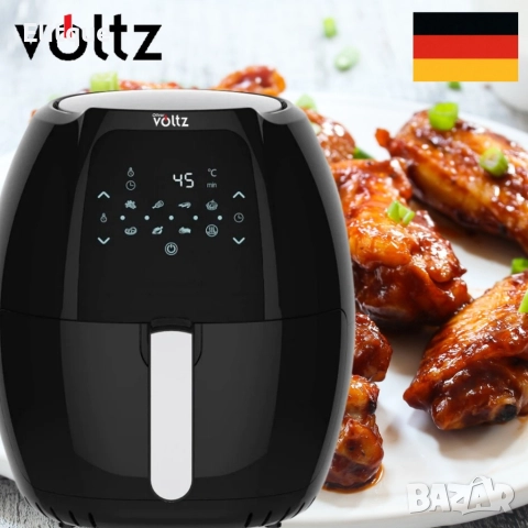 Промоция - Фритюрник AirFryer Voltz OV51980F 1800W, 7.7L, 2 ГОДИНИ ГАРАНЦИЯ