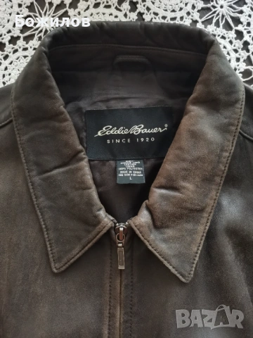 Мъжко елегантно кожено яке , L, снимка 5 - Якета - 53710745