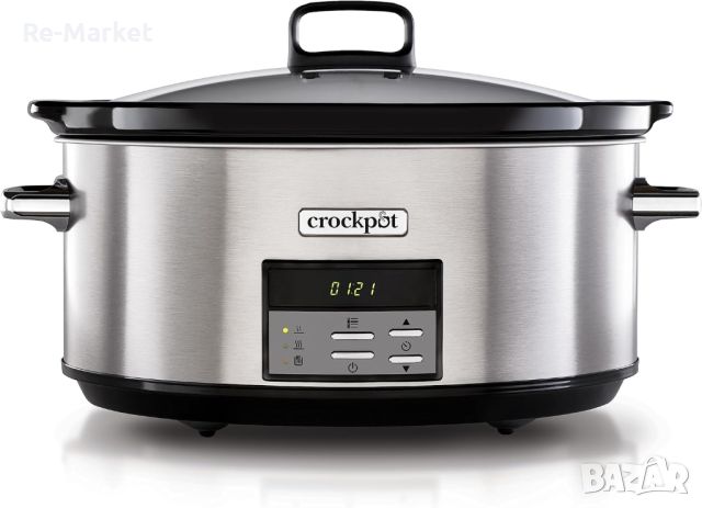 Crock-Pot Уред за бавно готвене от неръждаема стомана 7.5L (с дефекти), снимка 1 - Други - 45402373