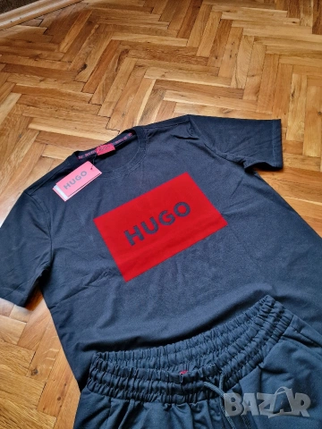 Страхотен мъжки екип къси панталони и тениска HUGO BOSS размер S M L XL 2XL , снимка 5 - Спортни дрехи, екипи - 53904161