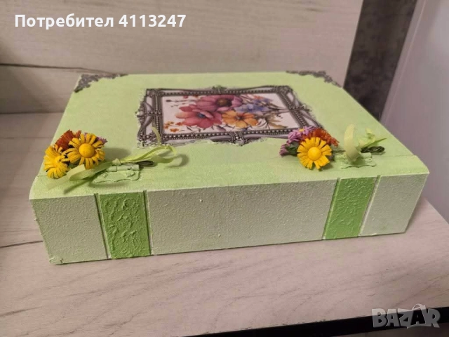 Ръчно изработена кутия за бижута , снимка 2 - Ръчно изработени сувенири - 52998109