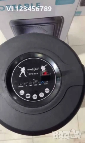 Тройна караоке колонка GTS 2279 3х6.5" Bt,FM,MP3,USB,Микрофон+LED RGB, снимка 2 - Тонколони - 54166765