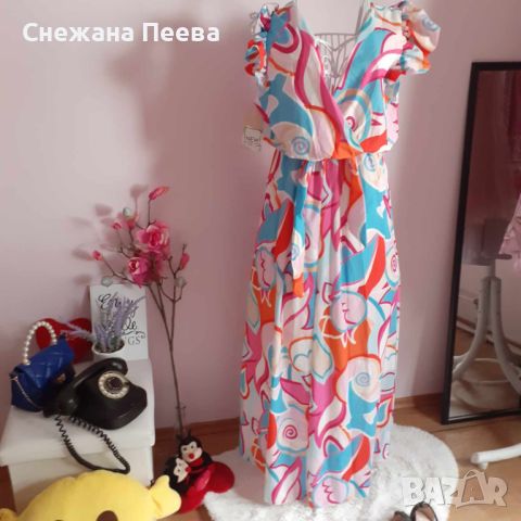 Нови дамски цветни лятни рокли, снимка 2 - Рокли - 40981934