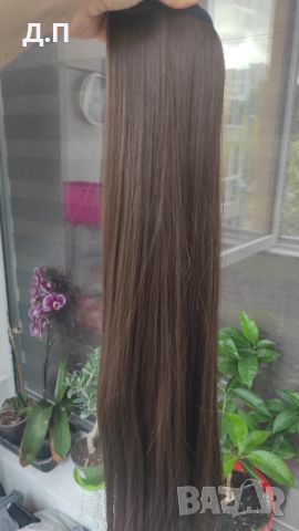 Черна и кестенява опашка за коса/Синтетика, снимка 8 - Аксесоари за коса - 46296012