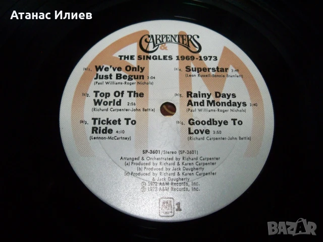 Carpenters – The Singles 1969-1973, снимка 7 - Грамофонни плочи - 50771103