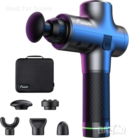 Безжичен електрически масажен пистолет Addsfit® с 5 масажни глави