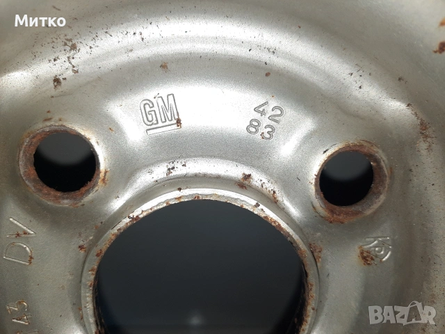 Ретро оригинална джанта 14 ка с гума за Опел Рекорд Е от 80 те години, снимка 6 - Гуми и джанти - 53738327