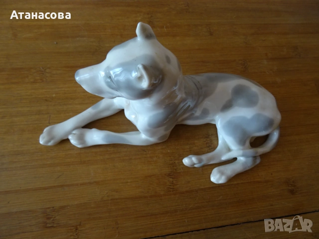 Порцеланова фигура Куче Дог ЛФЗ 1960 г, снимка 9 - Статуетки - 53892790