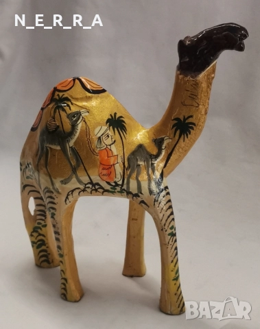 Дървена фигура на камила, снимка 3 - Статуетки - 52611990