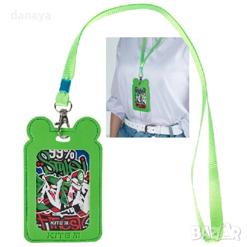 6017 Детски вертикален бадж с лента Kite