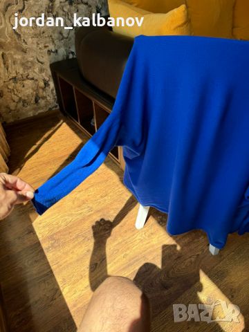 Супер естравагадна блуза с дълък ръкав синя само за 5лв., снимка 6 - Блузи с дълъг ръкав и пуловери - 45628874