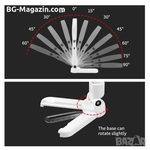 Акумулаторна ръчна увеличителна лупа с LED осветление USB зареждане за четене 4X увеличение и скала, снимка 6 - Други инструменти - 53032303
