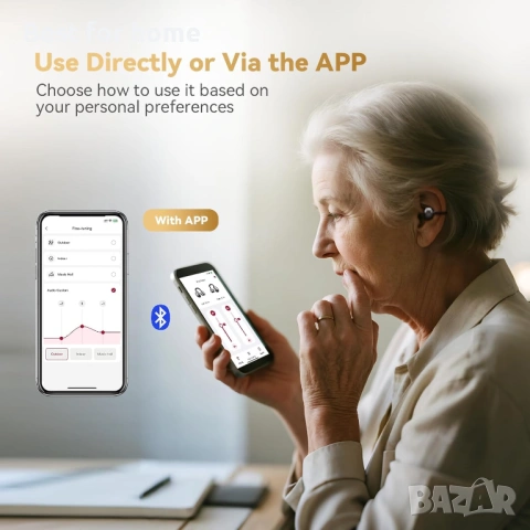Viva Hear Bluetooth презареждащи се слухови апарати 7-степенно регулиране на силата на звука, снимка 2 - Други - 53721759