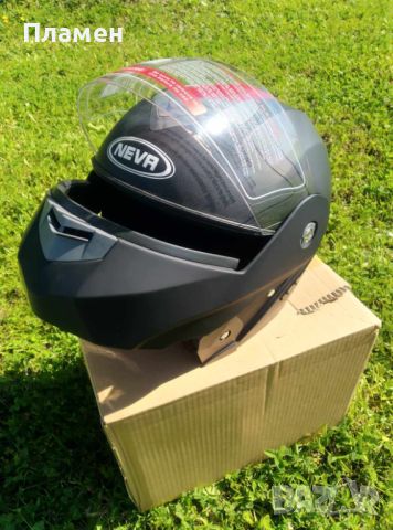 Каска за мотор шлем модуларна с визьор мотоциклетна NEVA, S,M,L,XL, снимка 8 - Аксесоари и консумативи - 44666653