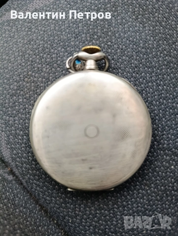 швейцарски сребърен часовник, снимка 2 - Джобни - 53316427