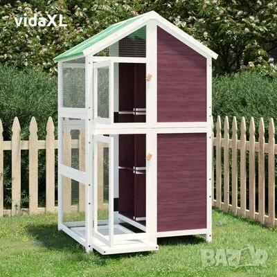 vidaXL Къщичка за птици мока 97x81x152 см масивна чамова дървесина（SKU:172260）, снимка 2 - Други стоки за животни - 48757705