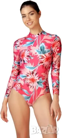 MF Sea Willy Fizzy дамски цял бански костюм, дълъг ръкав, цип отзад, UV50+ UPF, снимка 4 - Бански костюми - 50336400