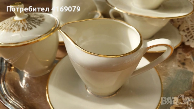 Сервиз за кафе цвят слонова кост , снимка 6 - Сервизи - 53743602