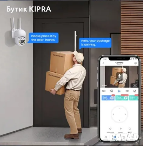 Wi Fi камера 1080P с връзка за PC, IOS, Android , снимка 5 - IP камери - 47195684